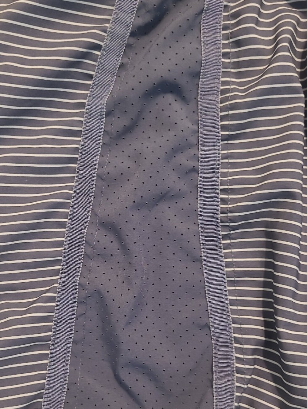 Tangerine Navy and White Striped Athletic Shorts - Picture 3 of 6